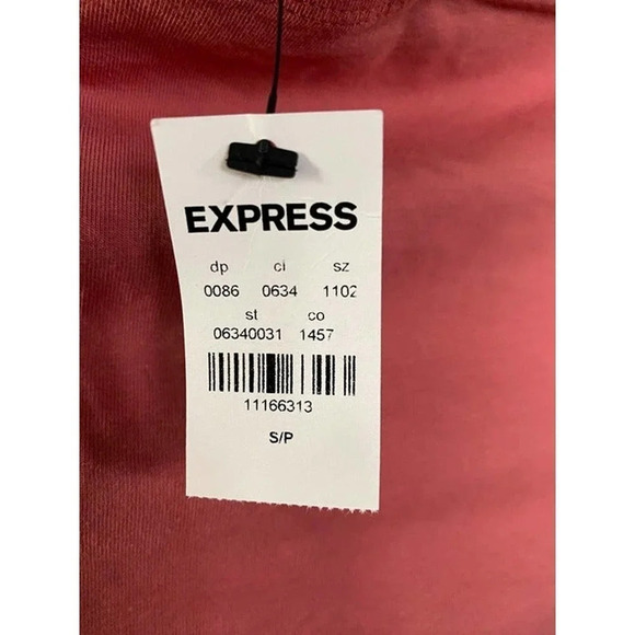 NWT Express Womens Peep Hole Top Size Small Coral Color Casual Short Sleeve Boho - Picture 3 of 12